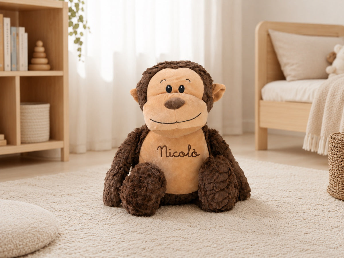 Peluche "Singe" 42cm avec prénom brodé