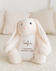 Peluche "Lapin" 42cm avec prénom brodé