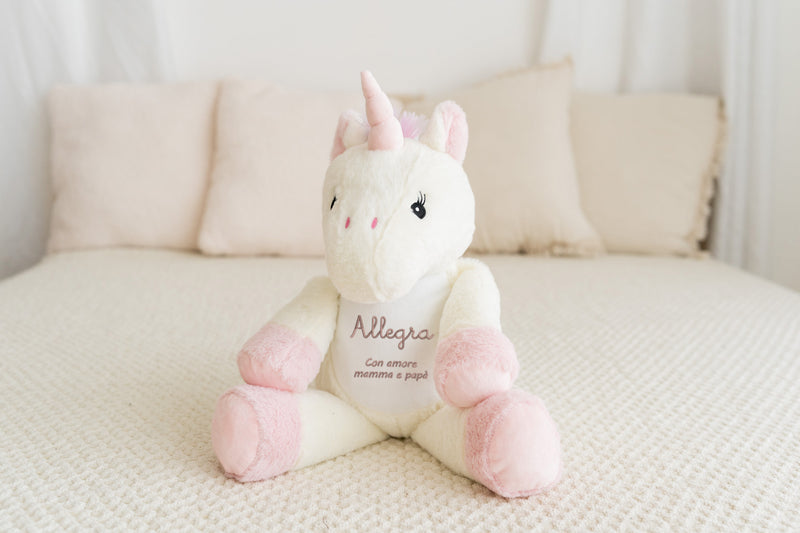 Peluche "Unicorno" 42cm con Nome ricamato