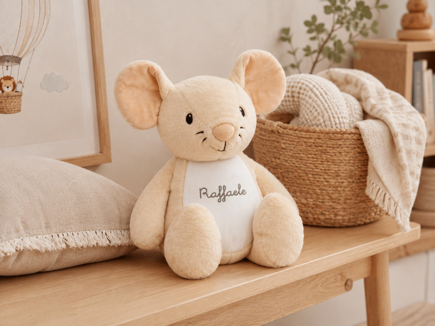 Peluche "Singe" 42cm avec prénom brodé
