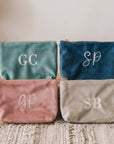 Pochette en velours personnalisée