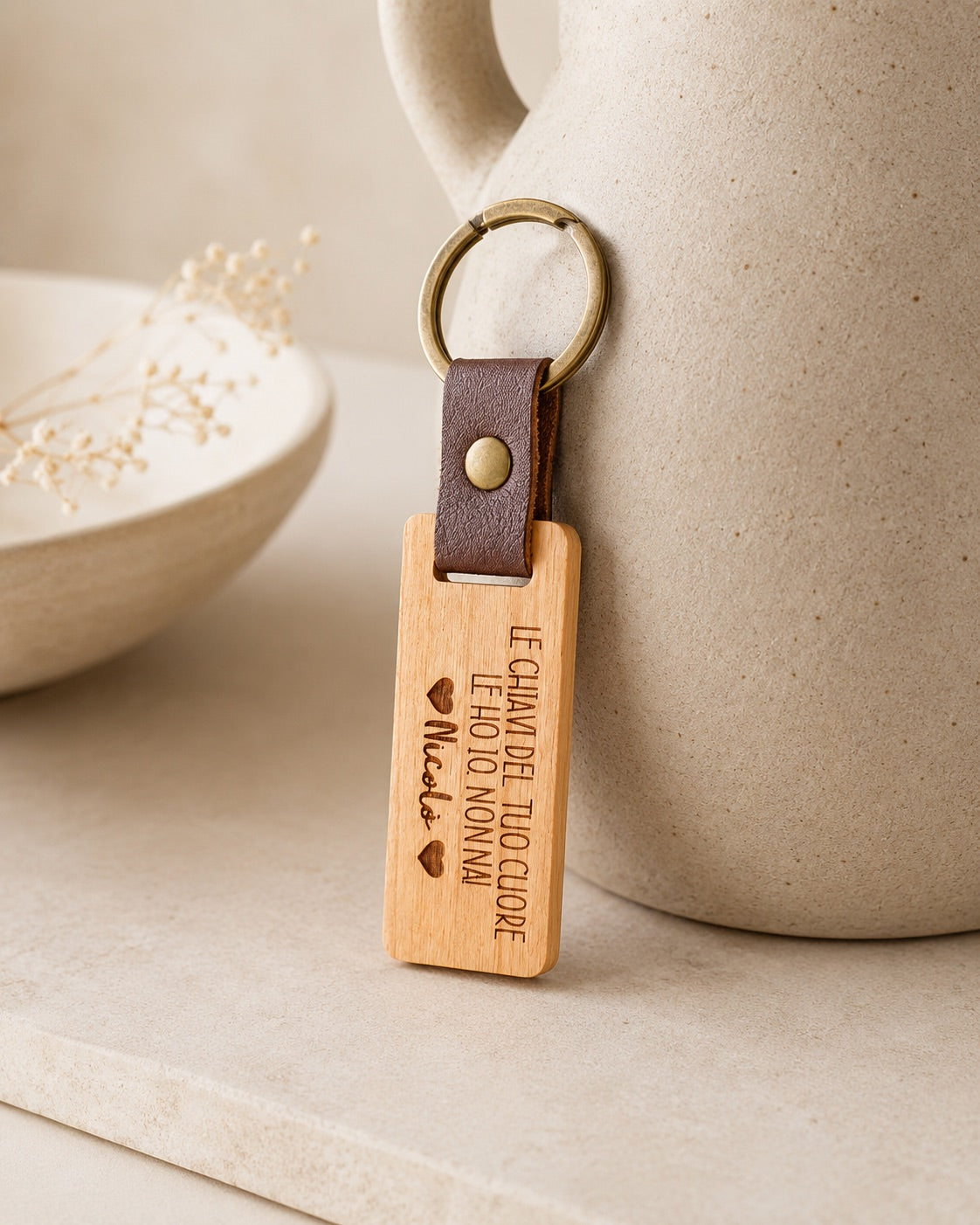 Portachiavi in Legno personalizzato