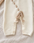 Set Due Cuori Copertina + Tutina Beige con ricamo personalizzato