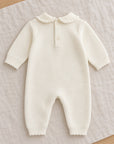 Set Due Cuori Copertina + Tutina Beige con ricamo personalizzato