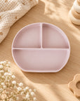 Coffret repas bébé rose avec bavoir personnalisé