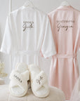 Vestaglia + Pantofole per Sposa e Damigelle