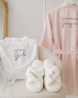 Vestaglia + Pantofole per Sposa e Damigelle