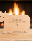 Tagliere Cow con incisione