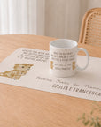 Set Tovaglietta + Tazza con Dedica Personalizzata