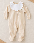 Tutina in 100% Filo di Cotone Beige