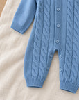 Tutina Misto Lana Treccia Azzurro Polvere