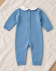 Tutina Misto Lana Treccia Azzurro Polvere