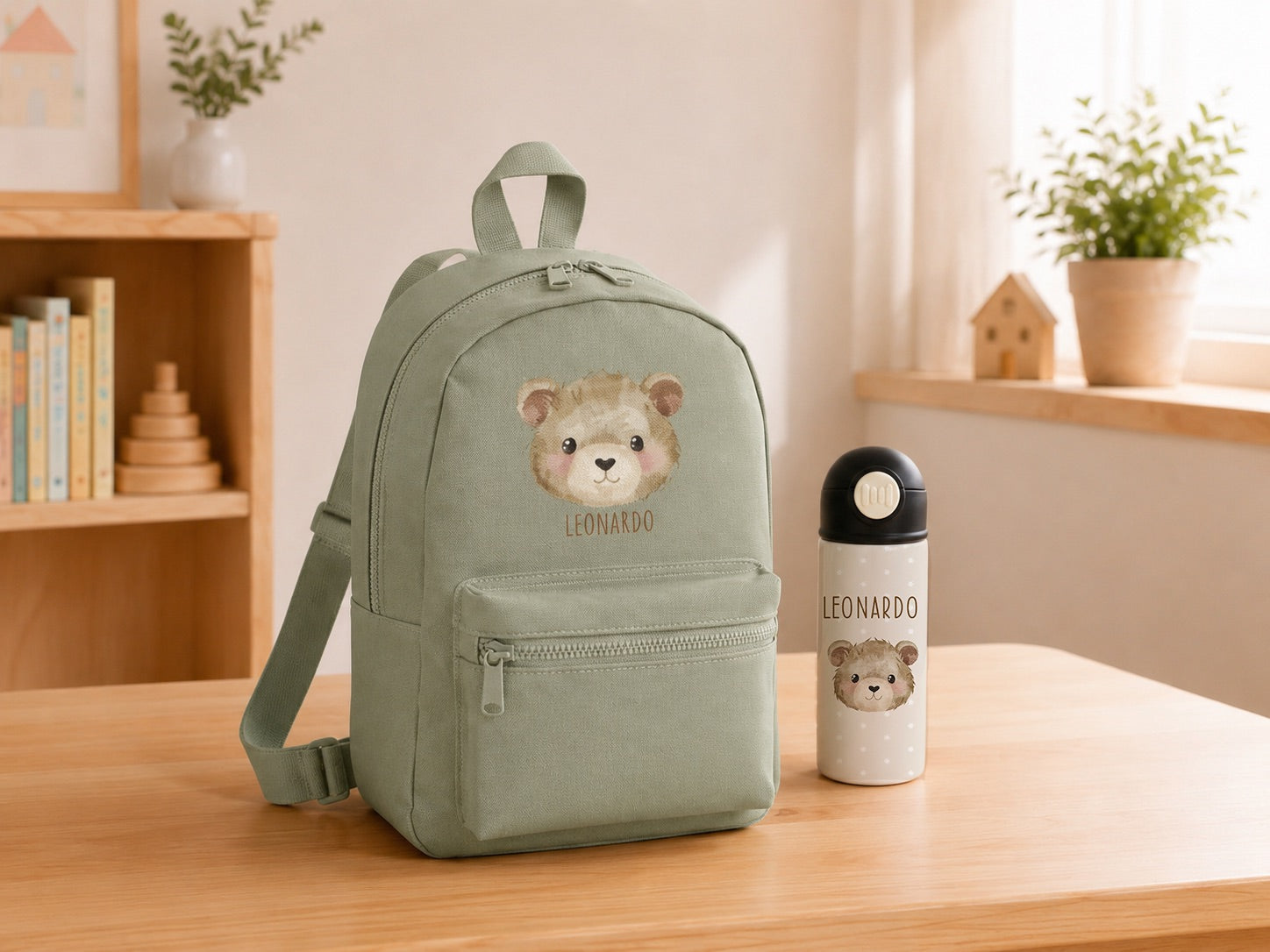 Set Zainetto + Borraccia termica personalizzati